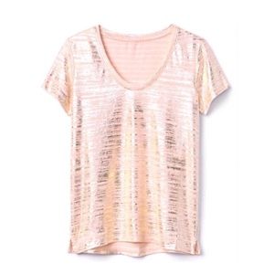 GAP Linen Metallic Stripe T-shirt